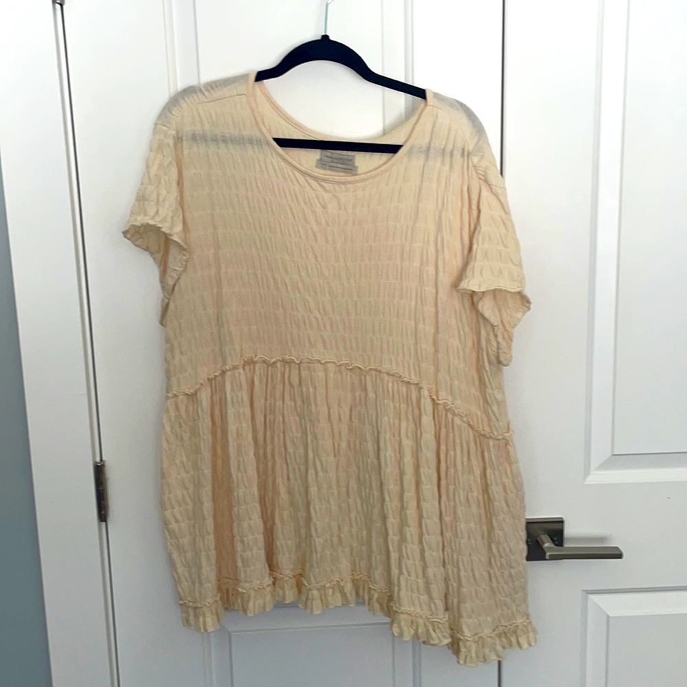 urban outfitters cream babydoll top